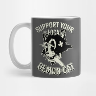 Demon Cat Vintage Cartoon Mug